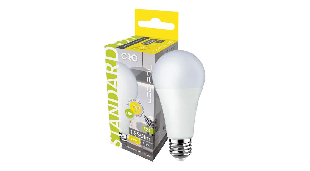 LED žárovka E27 17 W teplé barvy ORO-ATOS-E27-A65-17 W-WW