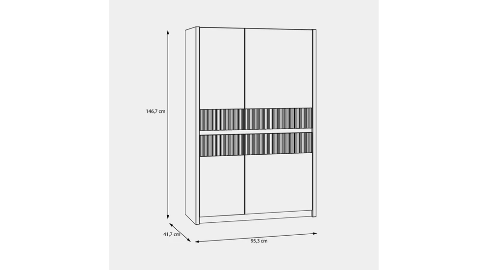 Komoda s osvětlením OAK SQUERE 95,3 cm