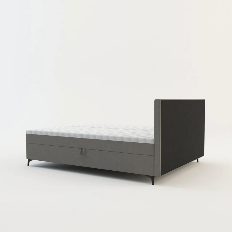 Světle šedá postel boxspring MARY 160x200 cm