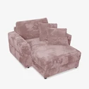 Křeslo loveseat pudrově růžová NOEMI