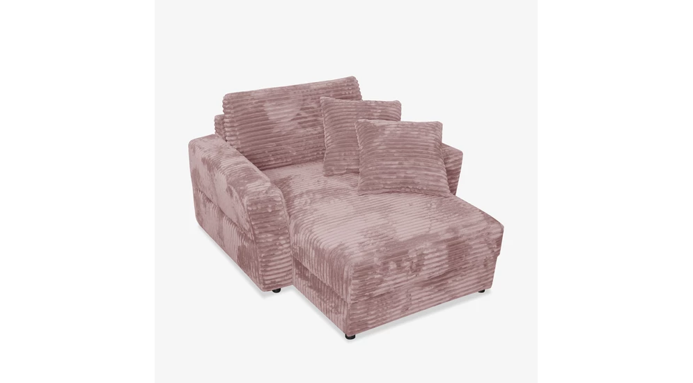 Křeslo loveseat pudrově růžová NOEMI