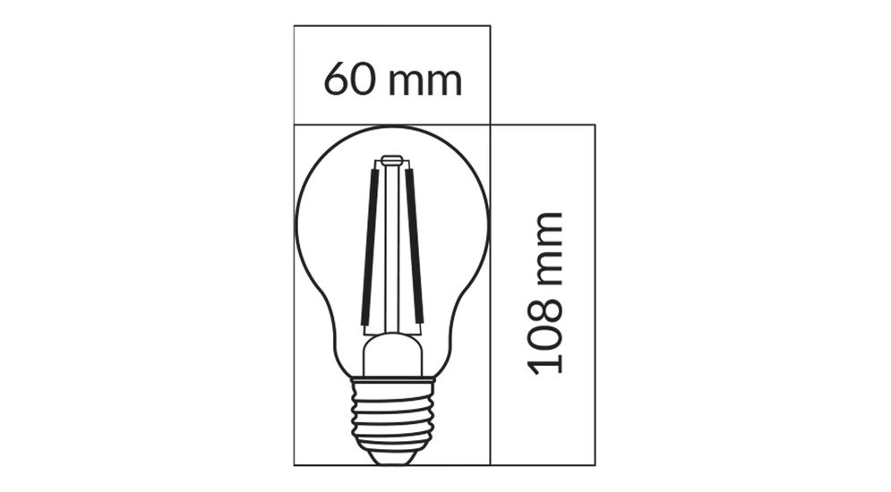 LED žárovka E27 10,5 W ORO-E27-A60-FL-CLARO-10,5 W-DW neutrální barva