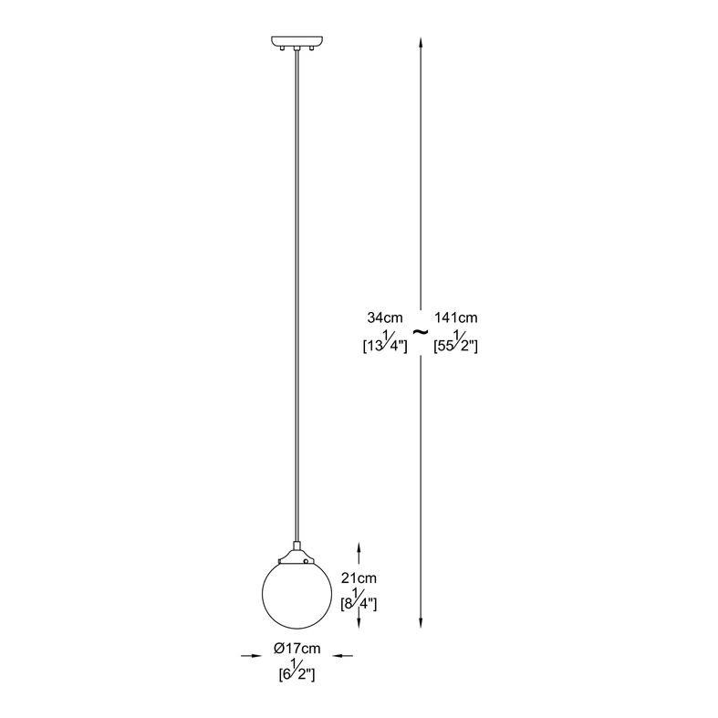 Závěsné svítidlo RIANO P0454-01D-F7AC