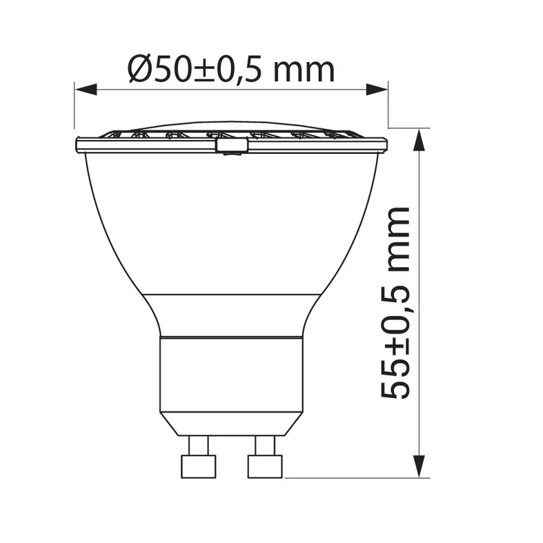 LED žárovka GU10 8 W teplé barvy ORO-GU10-HERA-8 W-II