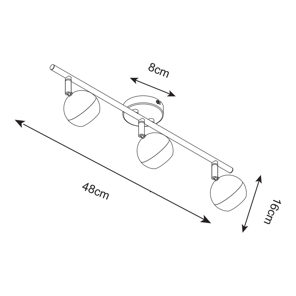 Stropní svítidlo GASTER bílé GU16016-2TU-WH