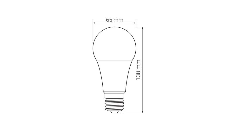 LED žárovka E27 17 W teplé barvy ORO-ATOS-E27-A65-17 W-WW