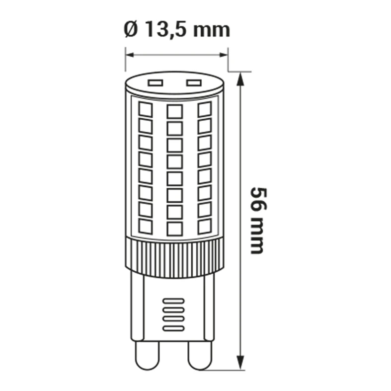 LED žárovka G9 4,8 W studená ORO-G9-PETIT-4,8 W-CW