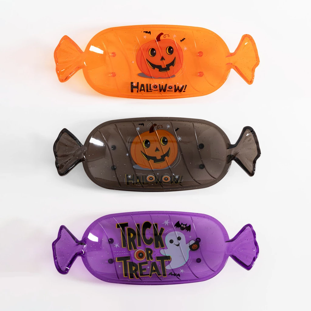 Halloweenský dekorační tác BONBÓN 13x36 cm MIX