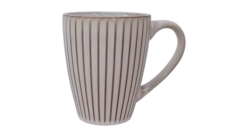 Kubek ceramiczny kremowy RALPH 345 ml wykonany z ceramiki kamionkowej.