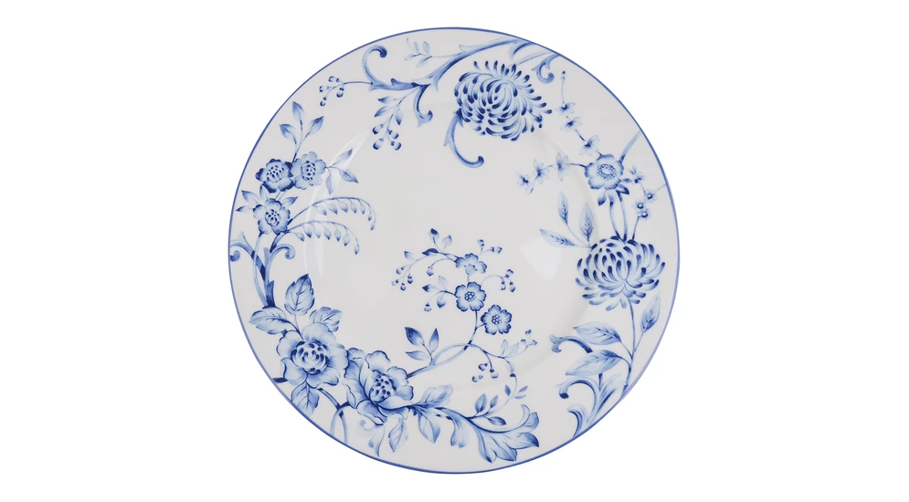 Mělký talíř EVIA BLUE porcelán Bogucice 28,5 cm