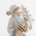 Vánoční bílá figurka SANTA CLAUS 30 cm