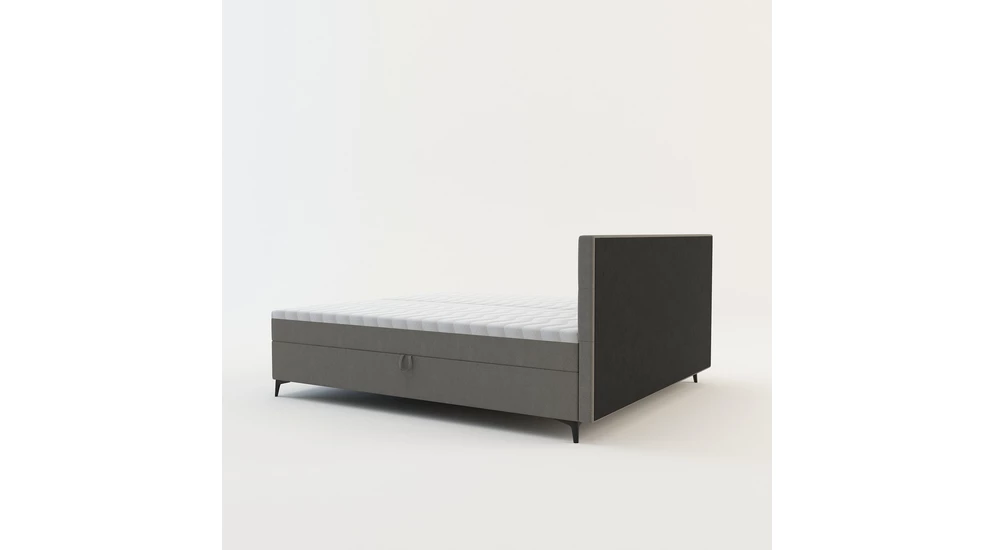 Světle šedá postel boxspring MARY 180x200 cm