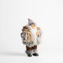 Vánoční hnědá dekorace SANTA CLAUS 25 cm