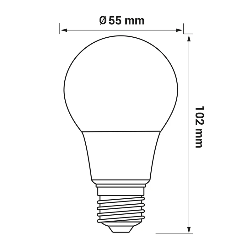 LED žárovka E27 5 W neutrální ORO-ATOS-E27-A55-5W-DW