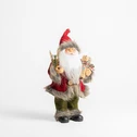 Vánoční červeno-zelená figurka SANTA CLAUS 25 cm