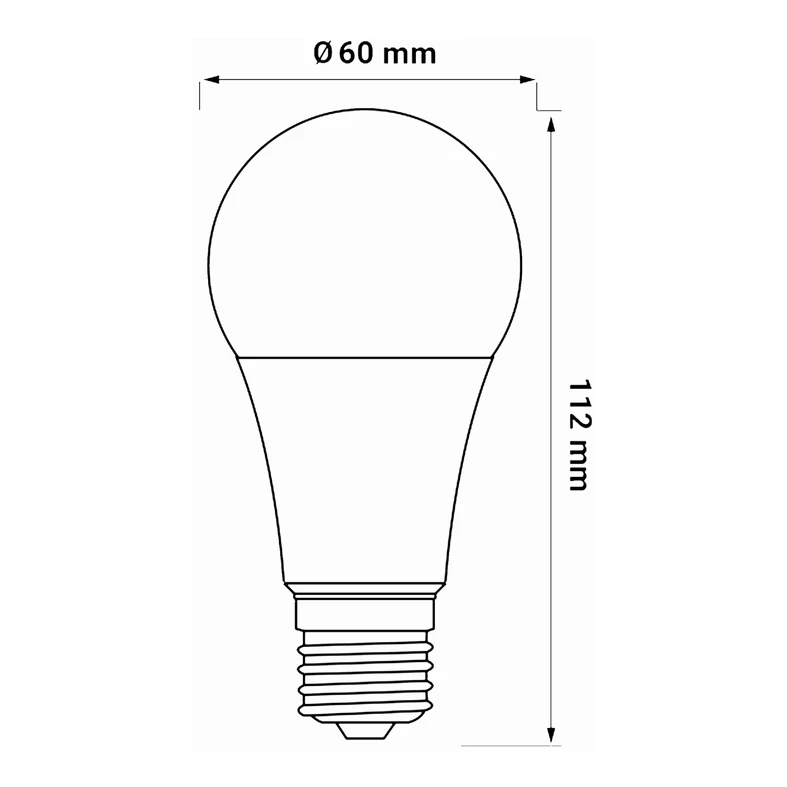 LED žárovka E27 10,5 W neutrální ORO-ATOS-E27-A60-10,5 W-DW