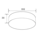 LED stropní svítidlo teplé barvy 3000K bílé SOLARI 12 cm