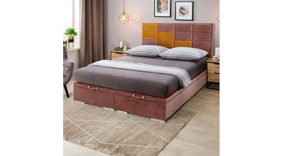 Rám postele boxspring FIBI KP 25 160x200 růžová