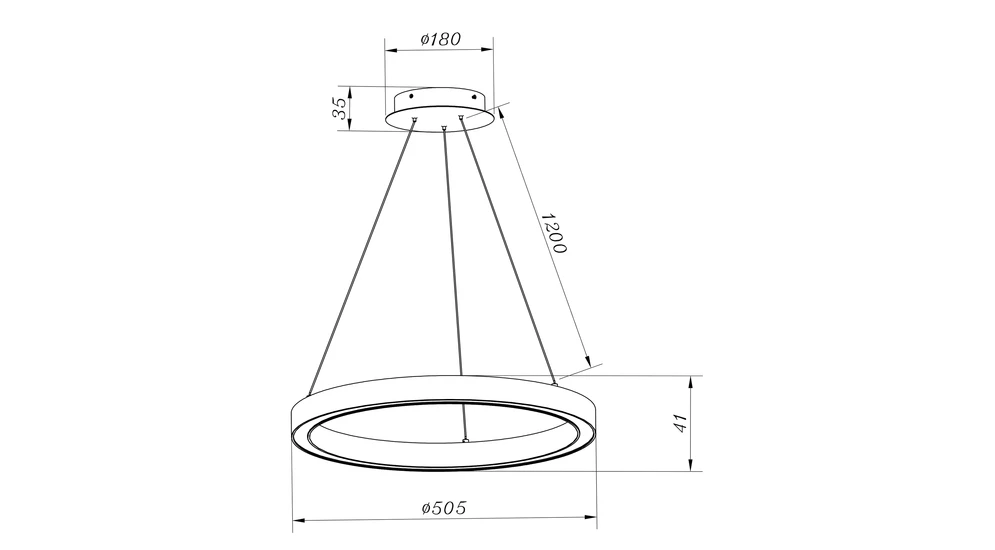 Zlaté závěsné svítidlo LED CARLO 50 cm