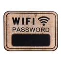 Nástěnná tabule s nápisem WIFI PASSWORD MIX