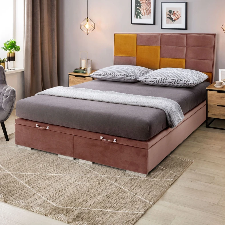 Rám postele boxspring FIBI KP 25 160x200 růžová