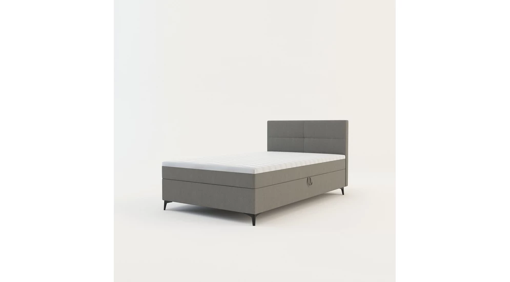 Světle šedá postel boxspring MARY 120x200 cm