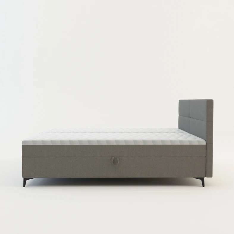 Světle šedá postel boxspring MARY 160x200 cm