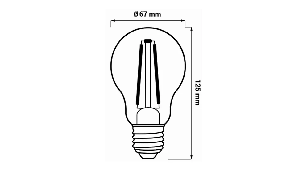 LED žárovka E27 16 W ORO-E27-A67-FL-CLARO-16 W-DW neutrální barva