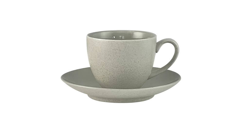 Šálek s podšálkem GRANITE SILVER GREY porcelán Bogucice 300 ml