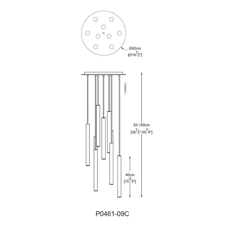 Závěsné svítidlo LOYA LED P0461-09C-B5SB