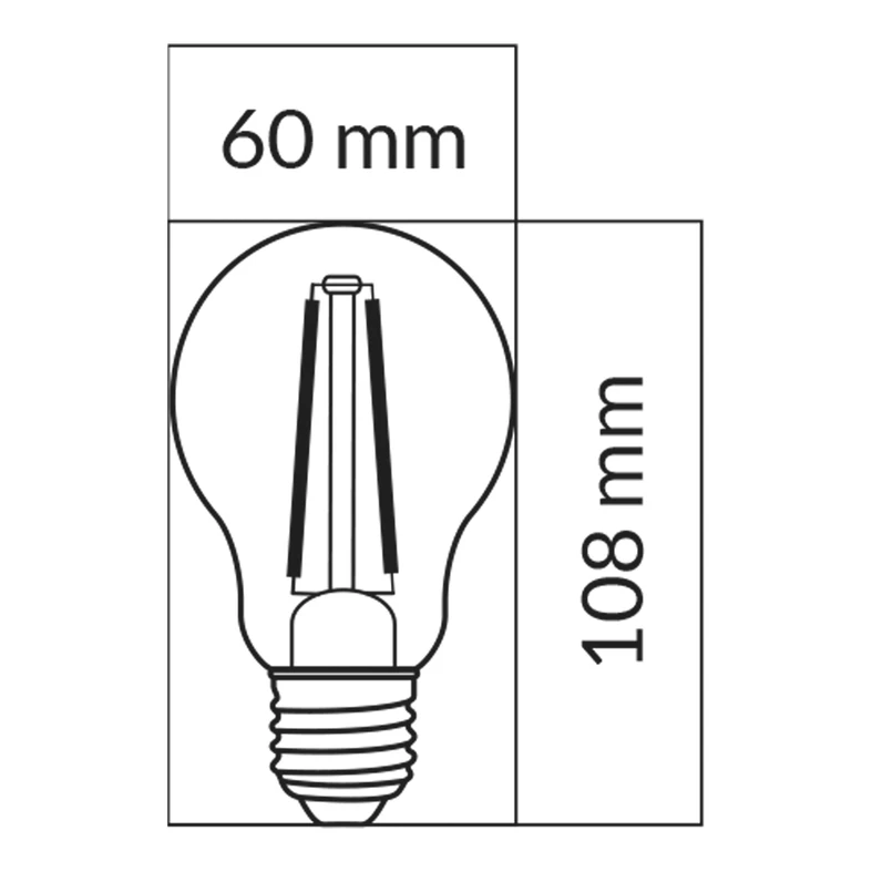 LED žárovka E27 10,5 W ORO-E27-A60-FL-CLARO-10,5 W-WW teplá barva