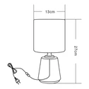 Černo-zlatá stolní lampa se stínidlem 27 cm