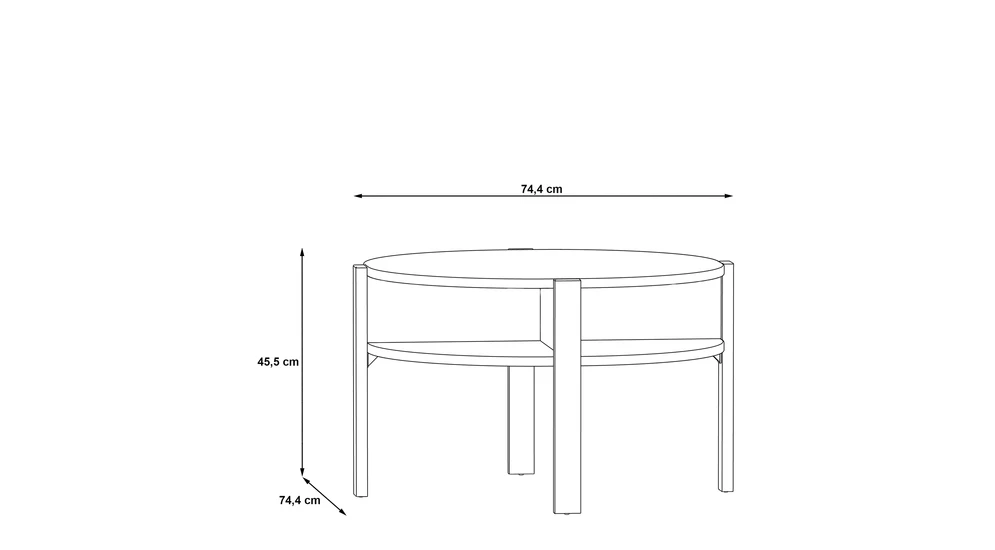 Kulatý konferenční stolek TOBAGO BETON