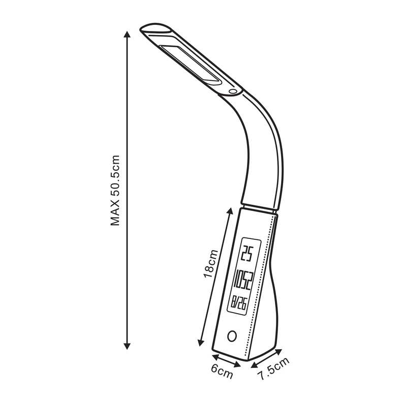 Stolní lampa LED H1633 černá