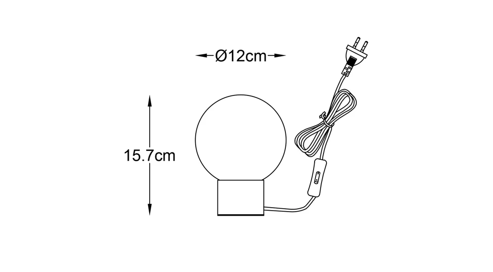 Lampa ARCTURUS posiada oprawę dla pojedynczej żarówki LED typu G9 o mocy maksymalnej 4W.