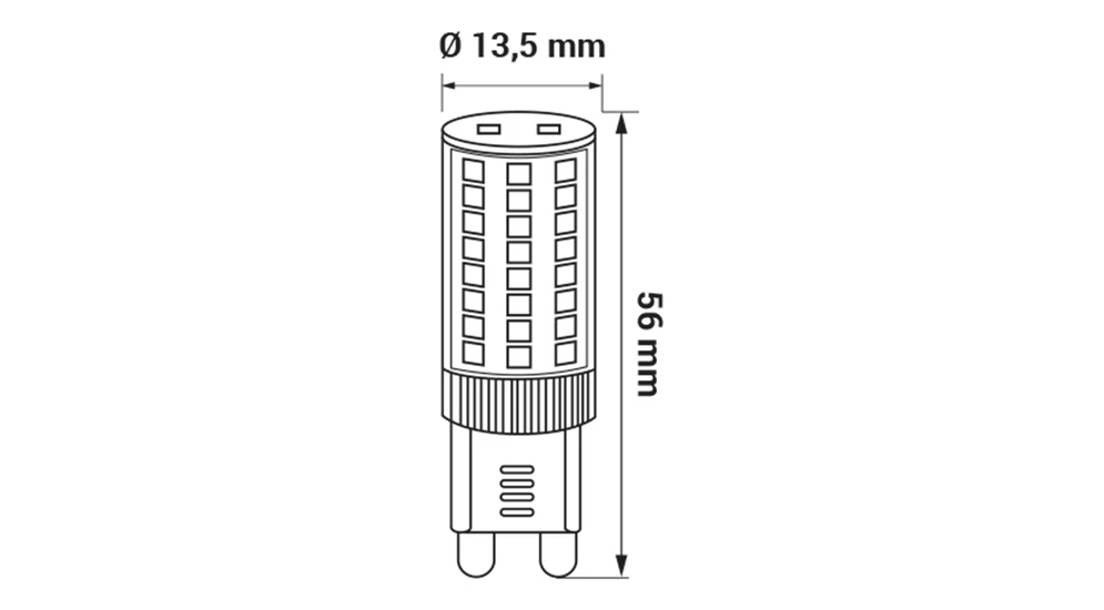 LED žárovka G9 4,8 W neutrální ORO-G9-PETIT-4,8 W-DW