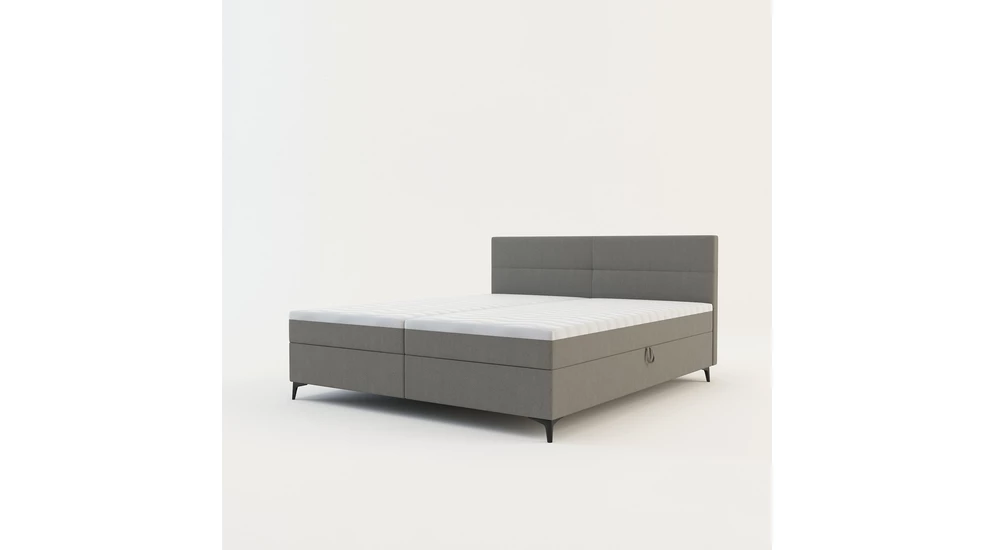 Světle šedá postel boxspring MARY 180x200 cm