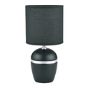 Stolní lampa keramická černo-stříbrná 27 cm