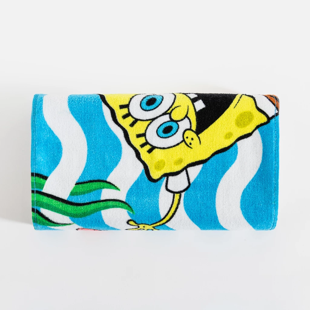 Ręcznik dla dziecka z wzorem bohaterów bajki Sponge Bob