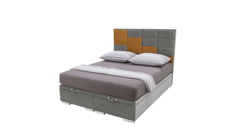 Rám postele boxspring FIBI KP 25 160x200, platinový