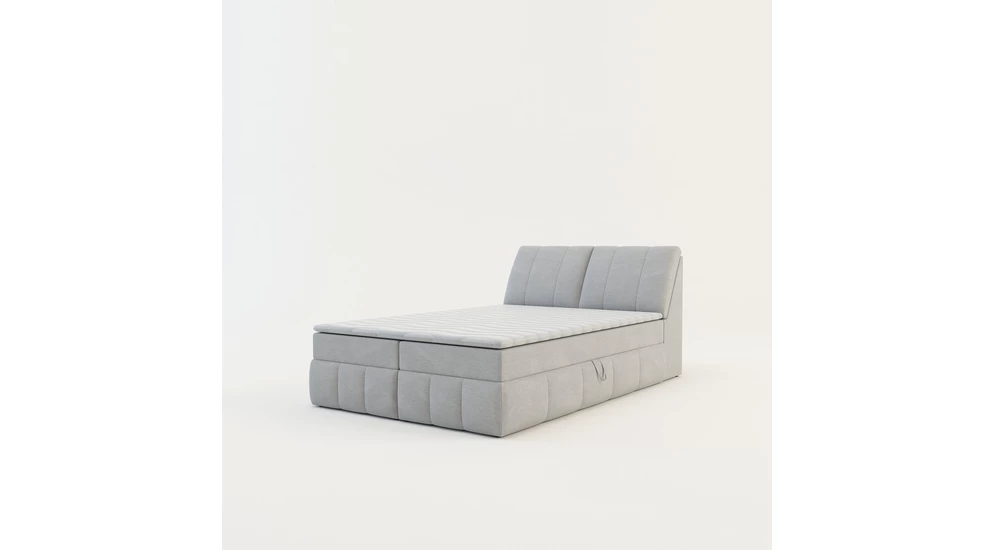 Šedá postel boxspring LORENZO HR 140x200 cm