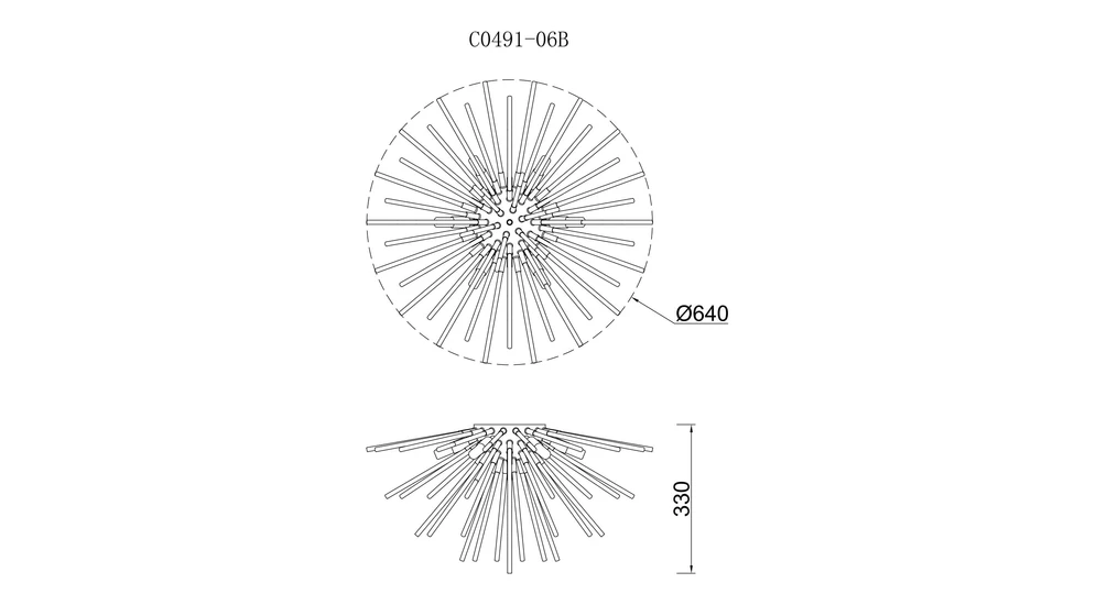 Stropní svítidlo URCHIN C0491-06B-F7DY