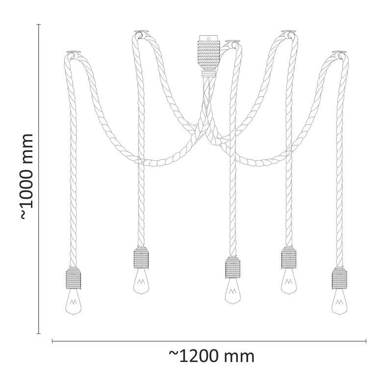 Závěsné svítidlo pavouček ROPE