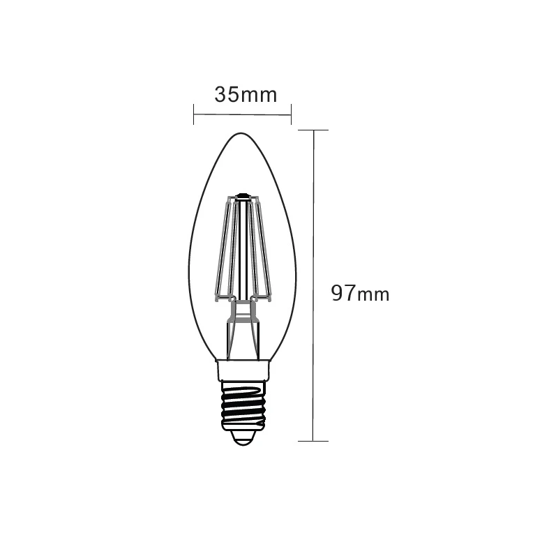 LED žárovka E14 4 W neutrální ORO-E14-C35-FL-CLARO-4 W