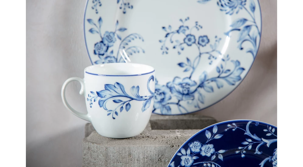 Mělký talíř EVIA BLUE porcelán Bogucice 28,5 cm