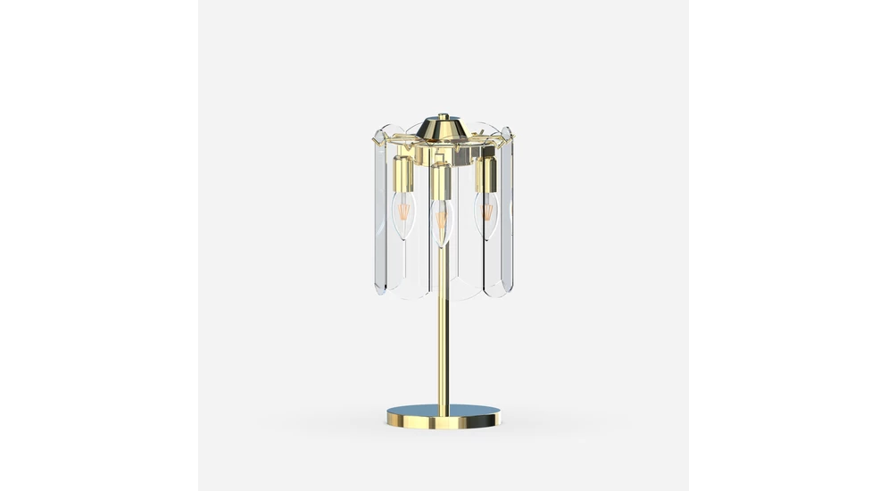 Lampa stołowa NIRA łączy nowoczesny design z elegancją glamour.