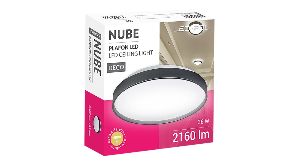 Černé stropní svítidlo ORO NUBE LED