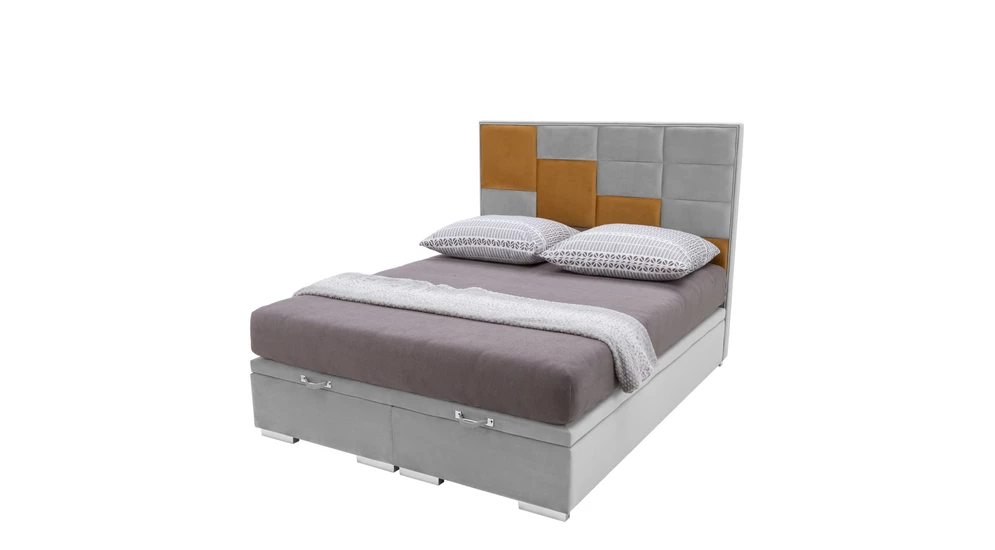 Rám postele boxspring FIBI KP 25 160x200, světle šedý