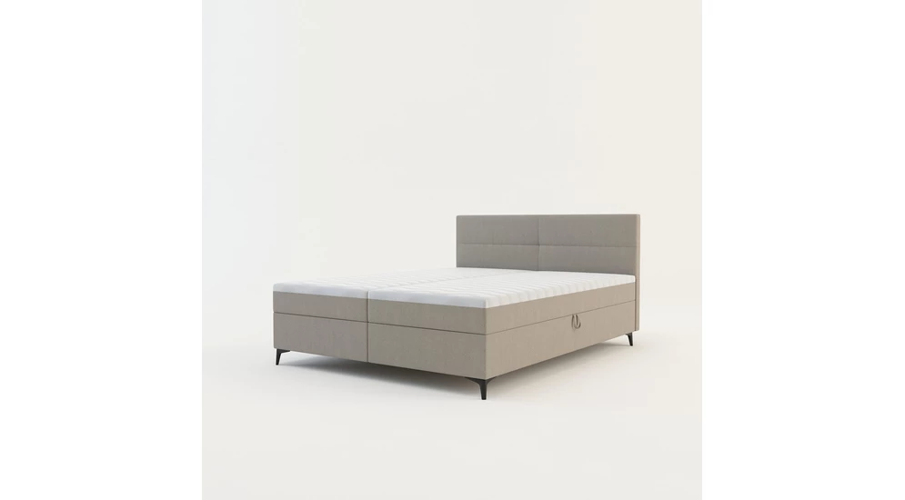 Béžová postel boxspring MARY 160x200 cm