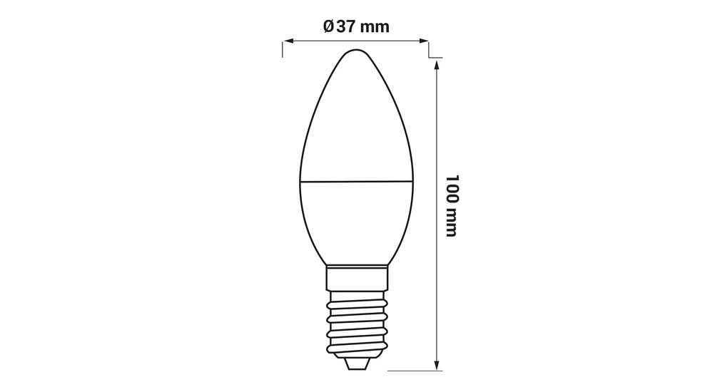 LED žárovka E14 5 W neutrální ORO-E14-C37-TOTO-5W